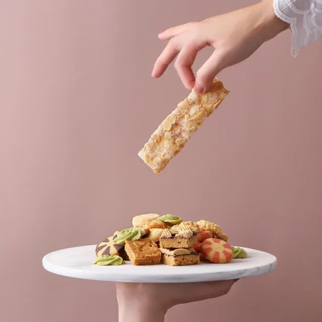 【金格食品】香頌餅乾杏仁派+餅乾雪茄捲禮盒(伴手禮/餅乾禮盒)