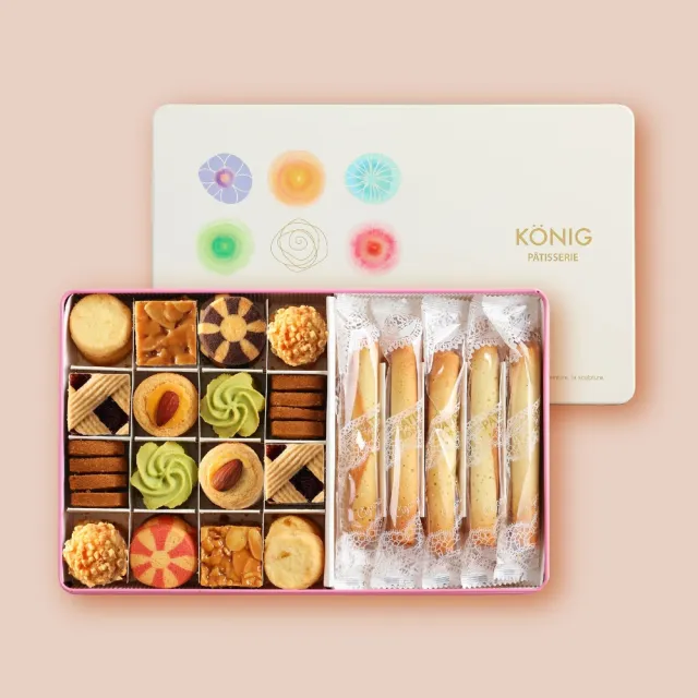 【金格食品】香頌餅乾杏仁派+餅乾雪茄捲禮盒(伴手禮/餅乾禮盒)