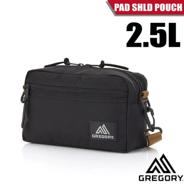 Gregory PAD SHLD POUCH 2.5L 可調式側背包_M.郵差包.斜背包(65380-1051 黑/棕色)