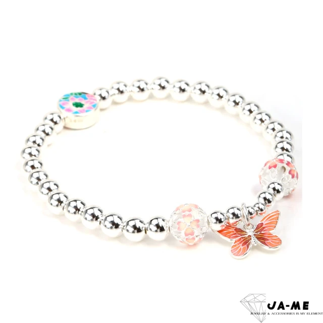 JA-ME 999.9千足銀古法銀琺瑯彩繪孔雀手鐲好評推薦