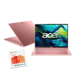 【Acer 宏碁】微軟M365組★14吋Ultra5 999g AI筆電-幻境粉(SFL14-54M-50UG/Ultra5-115U/16G/512G/W11)