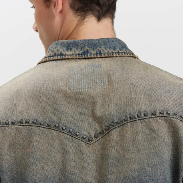【LEVIS】男款 牛仔襯衫 ROCK&ROLL系列 牛仔外套 襯衫外套 上衣 熱賣單品 002XV-0001