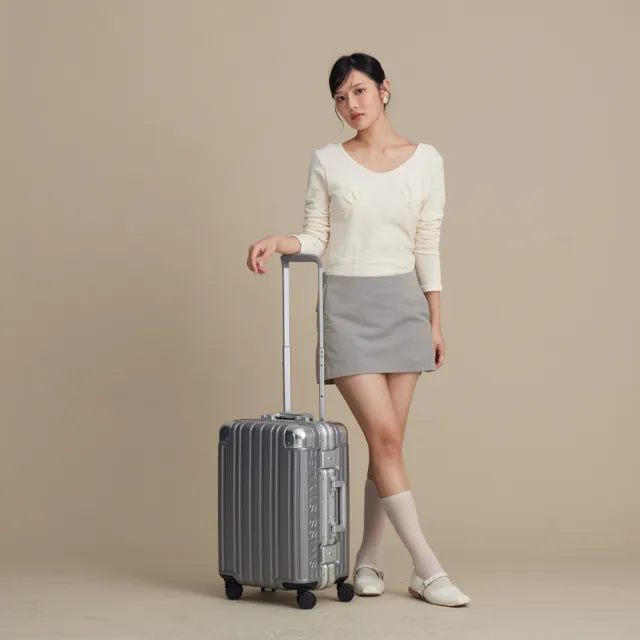 SWISS STYLE】Voyager 20吋輕奢鋁框行李箱日本Hinomoto頂規靜音飛機輪