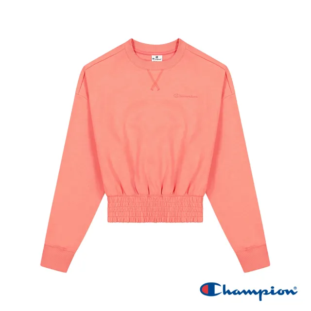 【Champion】官方直營 女款-LEGACY歐洲系列短版大學T衛衣-2色可選