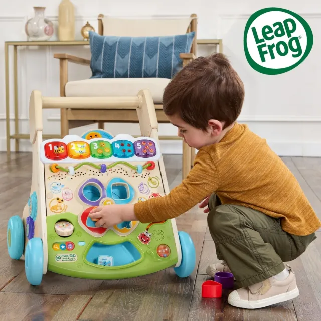 【LeapFrog】木質二合一觸控學步車(FSC認證的木材製成品質保證又安心)