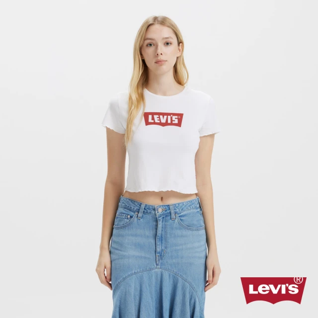 LEVIS 女款 短版T LOGO Tee 短袖 舒適短袖 厚磅 人氣新品 003SN-0000