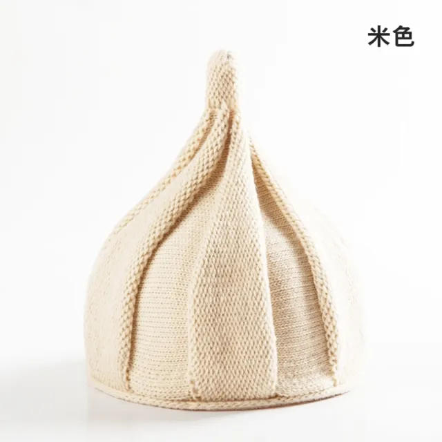 【橘魔法】旋轉毛線編織精靈帽(栗子帽 毛帽 帽子 配件 聖誕 大紅 過年 新年 中性款 男童 女童 童裝 兒童)