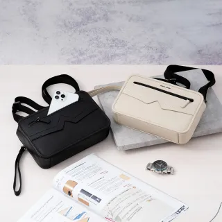 【pierre cardin 皮爾卡登】未來主義系列 418真皮斜背包-2色(真皮側背包)