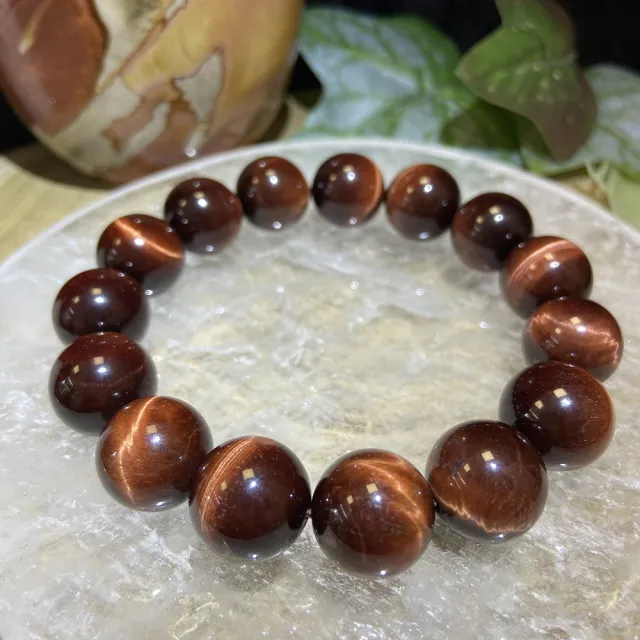 【Cozy 世界水晶原礦與茶】紅虎眼強閃電貓眼 14mm+ 03-2(代表熱情與勇敢)