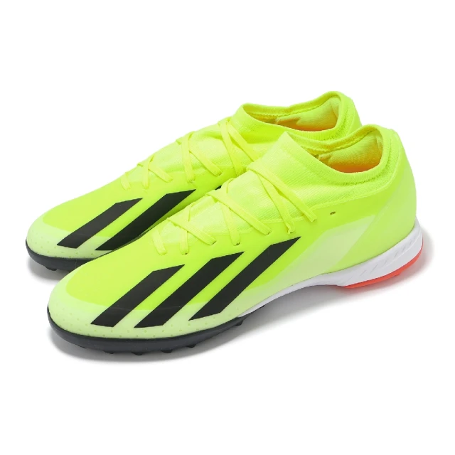 adidas 愛迪達 足球鞋 X Crazyfast League TF 男鞋 黃黑 緩衝 抓地 短草硬地 運動鞋 愛迪達(IF0698)