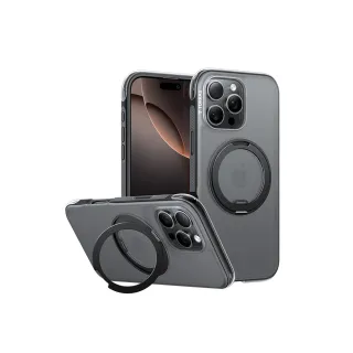 【TORRAS 圖拉斯】Ostand R Air  MagSafe iPhone 16 Pro 系列支架氣囊防摔手機殼(硬派黑潮 非凡來襲)