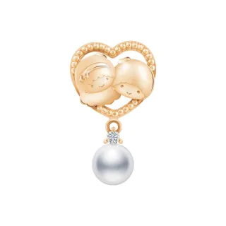 【Just Diamond】鎮金店 18K玫瑰金 三麗鷗 Sweet Together-Little Twin Stars 單耳鑽石耳環
