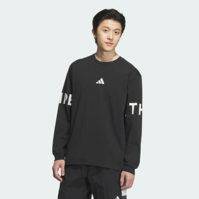 adidas 愛迪達 長袖上衣 男 運動 WORD LS TEE 黑 JM2076