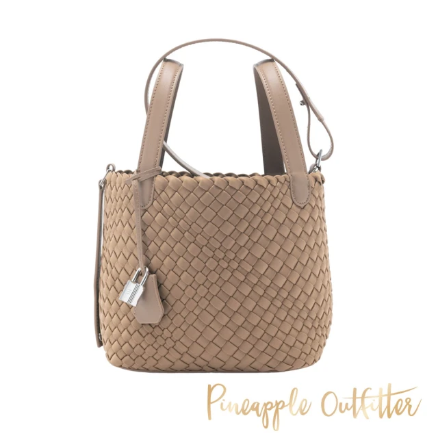 Pineapple Outfitter 經典編織真皮兩用包(卡其色)