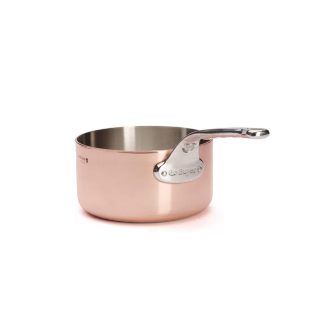 【de Buyer 畢耶】Prima Matera銅鍋系列 不鏽鋼柄調理鍋14cm-適用IH爐(不含鍋蓋)
