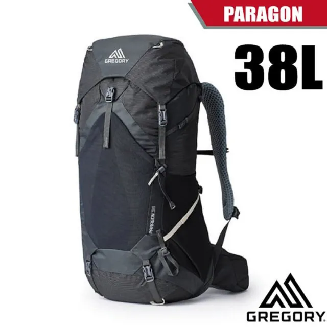 【Gregory】PARAGON 38L 多功能健行登山背包.透氣背網背包.休閒背包(143363-2917 玄武黑)