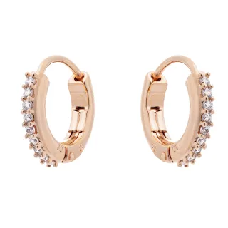 【SWAROVSKI 施華洛世奇】Matrix 玫瑰金大圈耳環(限 量 促 銷)