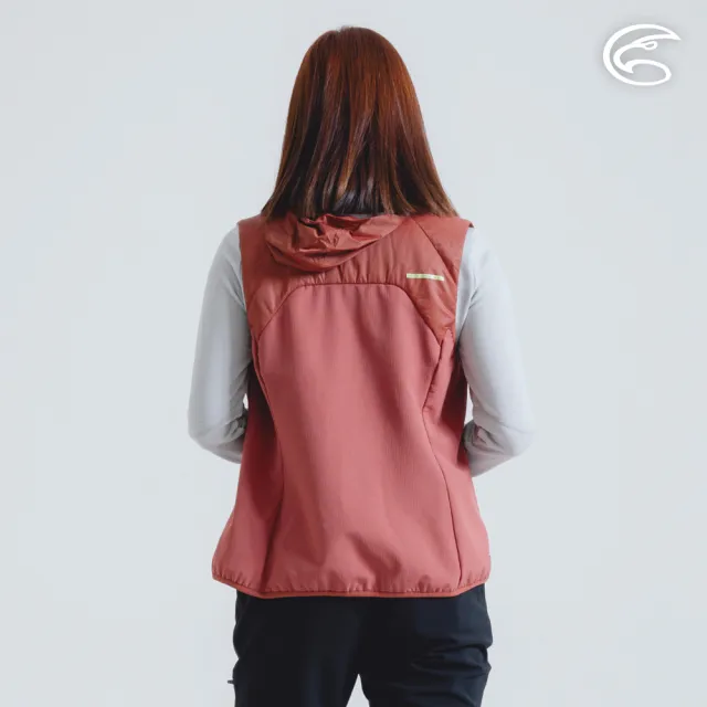 【ADISI】女SMAWARM海洋溫控超撥水彈性背心 AV2421079 繡紅 M-2XL(蚵殼棉 運動外套 抗風 海洋紗)