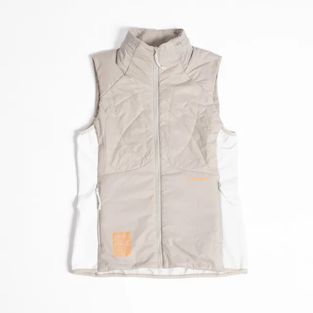 【ADISI】女SMAWARM海洋溫控超撥水彈性背心 AV2421079 栗灰 S-2XL(蚵殼棉 運動外套 抗風 海洋紗)