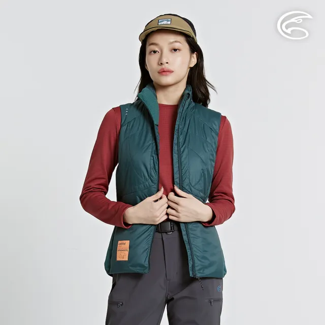 【ADISI】女SMAWARM海洋溫控超撥水彈性背心 AV2421079 翡翠綠 S-2XL(蚵殼棉 運動外套 抗風 海洋紗)