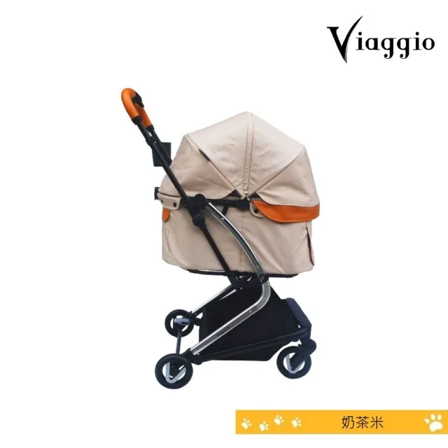【Viaggio 薇亞奇】寵物推車 輕奢旅行風
