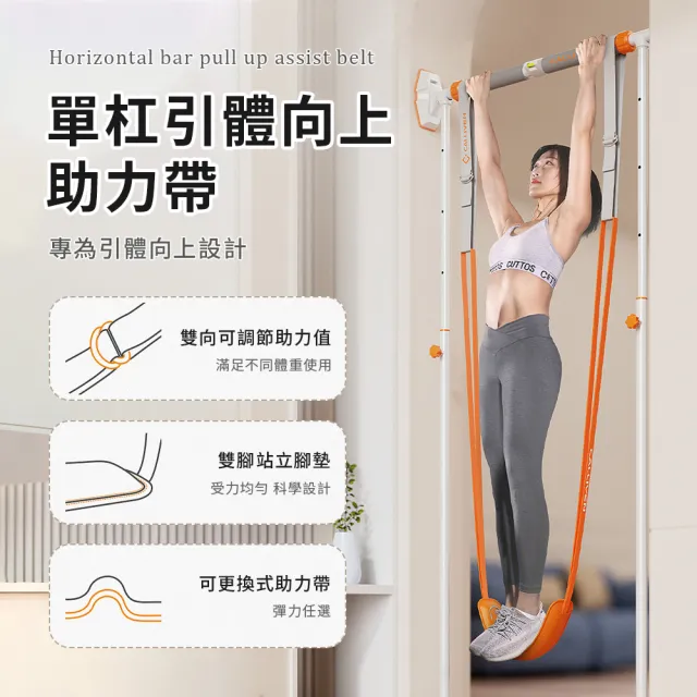 【Friyu】引體向上輔助帶 可調節減負訓練拉力帶 單槓重訓健身助力繩 阻力分級安全訓練帶 居家健身輔助器