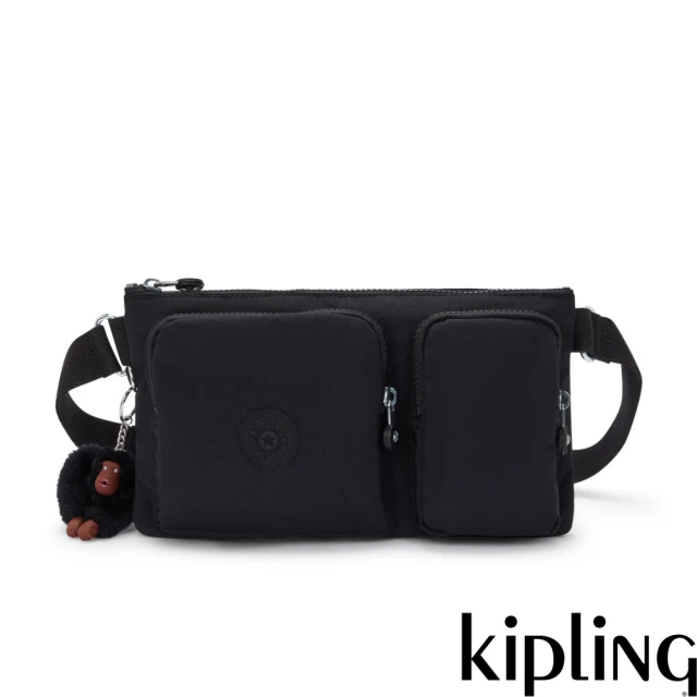KIPLING官方旗艦館 率性曜石黑手提側背兩用包-JAYL