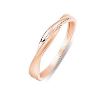 【Just Diamond】鎮金店 愛•永恆 18K玫瑰金戒指(無鑽)