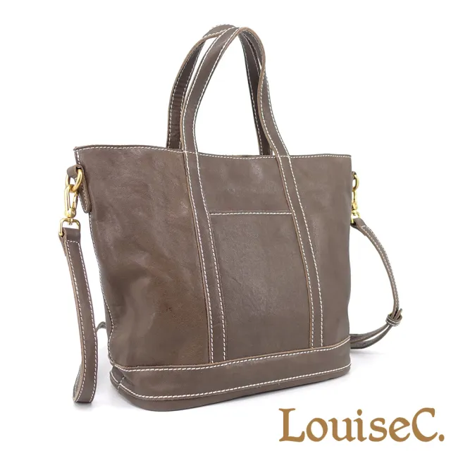 【LouiseC.】雙11 Tree House 個性水晶植鞣革牛皮 托特TOTE 手提斜背真皮包 2色 真皮包包 YS27013
