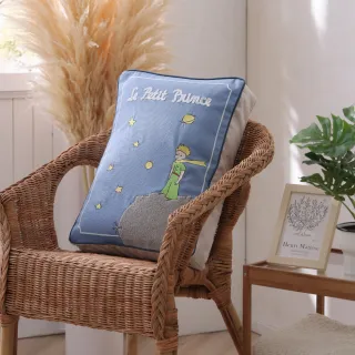 【飛航模飾】小王子聯名 刺繡沙發抱枕 星空啟航 淺藍(沙發靠墊 沙發抱枕)