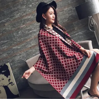 【Emi 艾迷】新年紅運 紅色系暖暖 圍巾(新年穿搭 拜年 紅運招財)