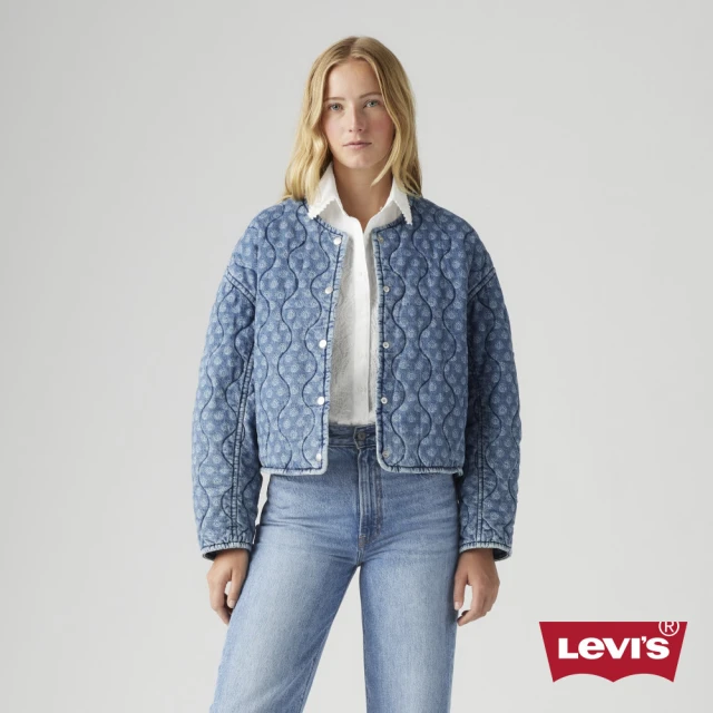 LEVIS 女款 鋪棉無領牛仔夾克 / 外套 人氣新品 001FR-0004