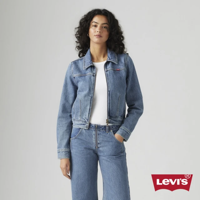 LEVIS 女款 合身拉鍊牛仔夾克 / 外套 人氣新品 001W8-0000