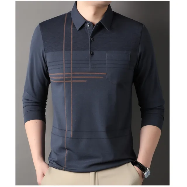 【J.Malo】冬季簡約風長袖polo衫(polo衫 長袖polo衫 男長袖polo衫 精緻刺繡 舒適棉質)