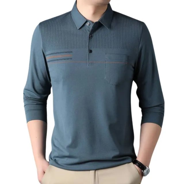 【J.Malo】冬季簡約風長袖polo衫(polo衫 長袖polo衫 男長袖polo衫 精緻刺繡 舒適棉質)