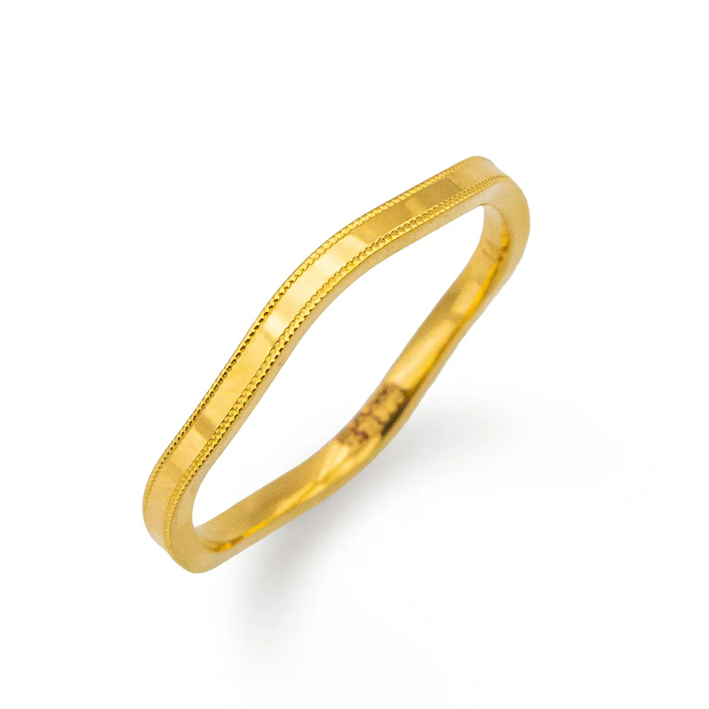 【金瑞利】年終慶 黃金戒指 波紋緞帶 0.49錢(±2厘)