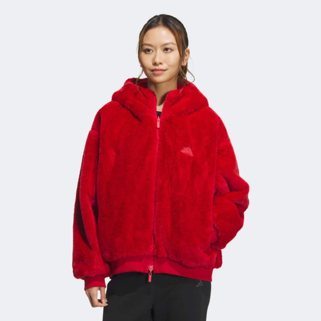 adidas 愛迪達 外套 女 運動連帽外套 CW REV JKT 紅 JM8833