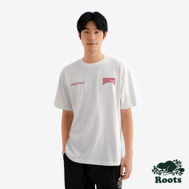 RootsRoots Roots中性-GF ATHLETIC REMIX 短袖上衣(白色)