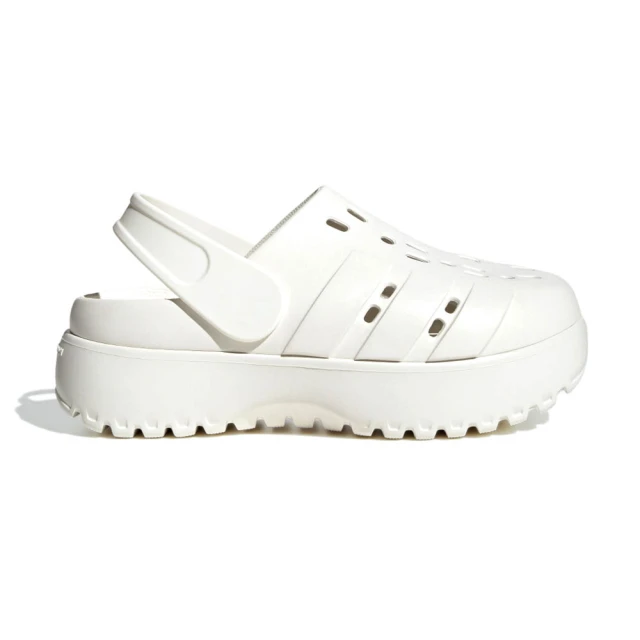 adidas 愛迪達 Adilette Clog Platform 女鞋 白色 休閒 厚底 涼拖鞋 JP9576