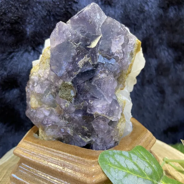 【Cozy 世界水晶原礦與茶】方塊藍螢石共生水晶與銅礦 03-2(有助於釋放情緒壓力)
