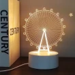 【A-ONE 匯旺】3D雕刻壓克力夜燈 地球 小夜燈 LED底座 臥室燈 生日禮物 聖誕節
