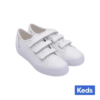 【Keds】出清品 TRIPLE KICK 時尚皮革厚底魔鬼氈休閒鞋(9193W132808)