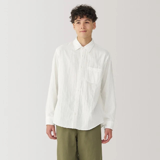 MUJI 無印良品 男吉貝木棉混丹寧寬版褲(暗藍)好評推薦