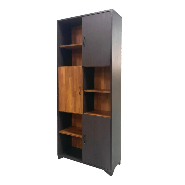 唯熙傢俱 唯樂雙色2.5尺右書櫃(書櫃 半開放式書櫃 收納櫃