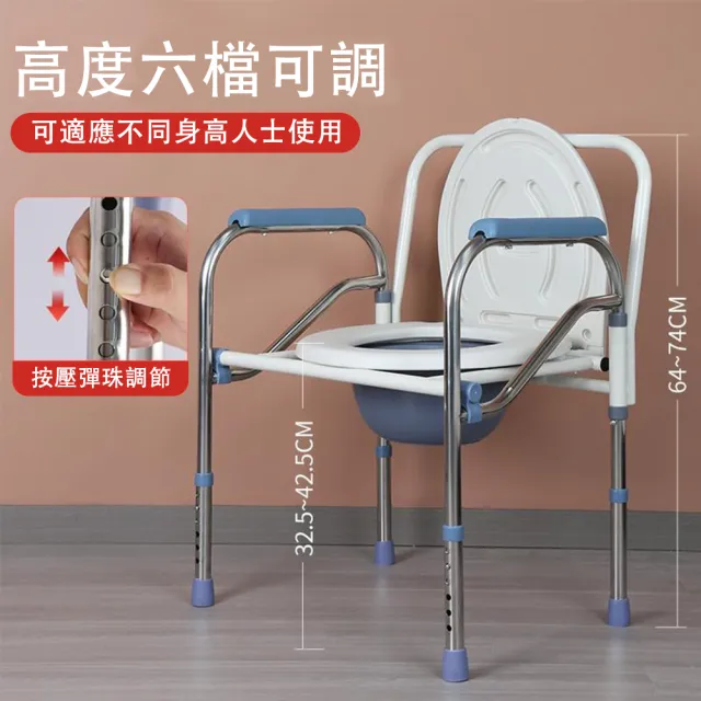 【小不記】老人坐便椅 移動馬桶椅(可折疊便盆椅 座便椅 便器椅 行動馬桶 孕婦老人可折疊坐便椅)