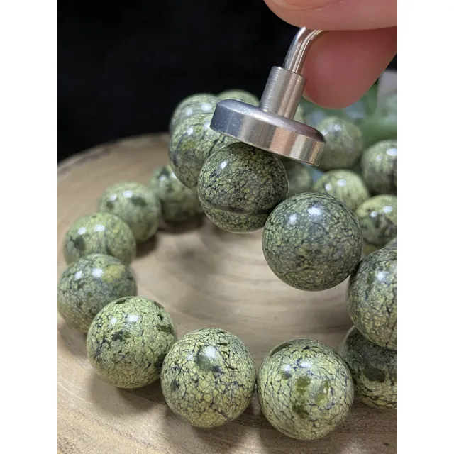 【Cozy 世界水晶原礦與茶】藥王石保健帶磁性手珠17+mm+12-6(蓄元氣養精神 提升元氣)