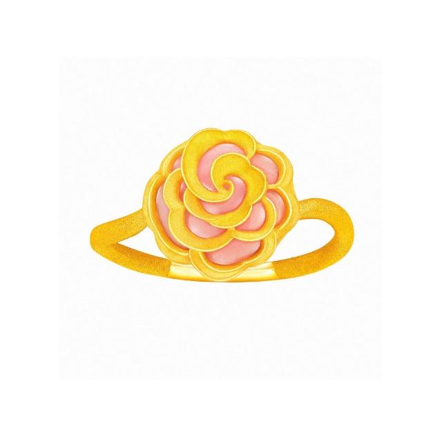 【Just Gold 鎮金店】山茶小曲 黃金戒指