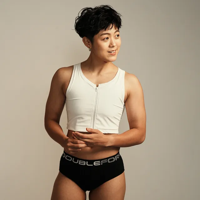 【DOUBLE】REDSTAR束胸 強束運動拉鍊款(S~XL)