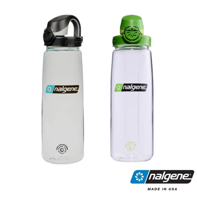 NALGENE Nalgene Sustain OTF運動型水壼 650cc 透明/綠蓋 /透明/黑蓋(馬布谷戶外)