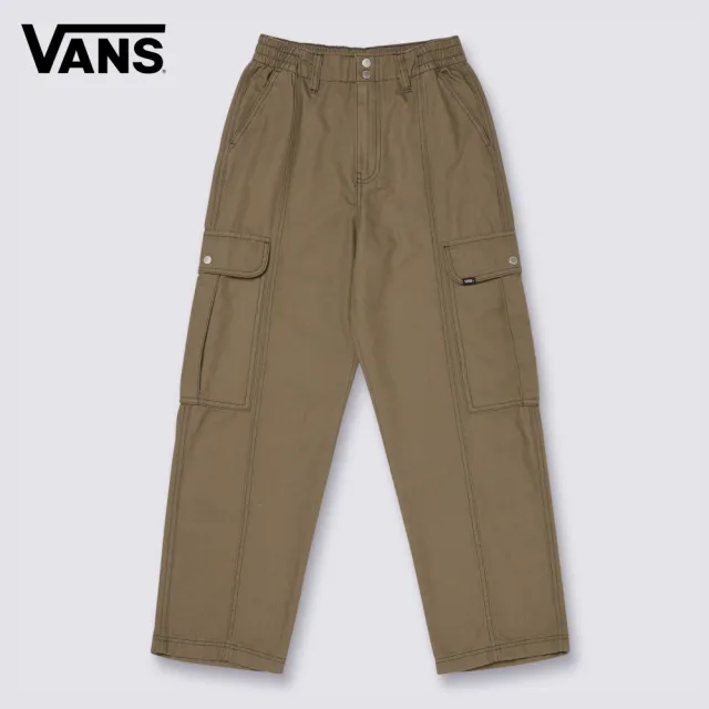 【VANS】官方旗艦 6oz Canvas Sidewalk 女款卡其色工裝長褲